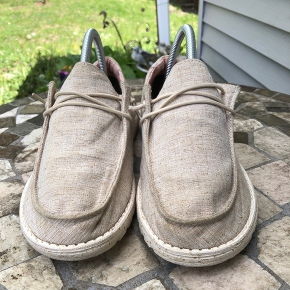 🌅Hey Dude Wendy Chambray White Nut Shoes